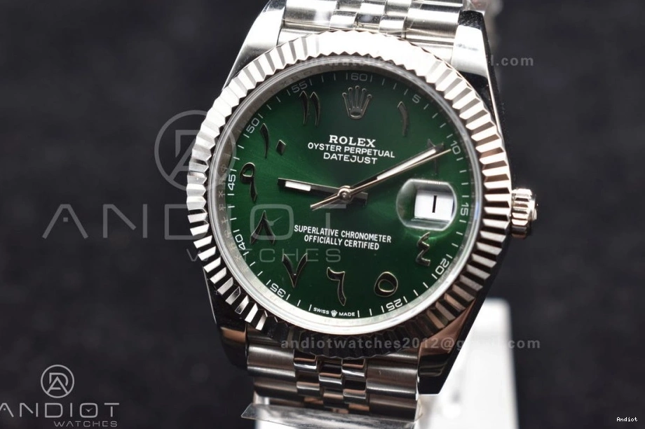 DIWF Marker 638 904L on SA 41 Best Arabic Compact Edition Steel DateJust Bracelet Green Dial 1:1 126334 Jubilee 0724